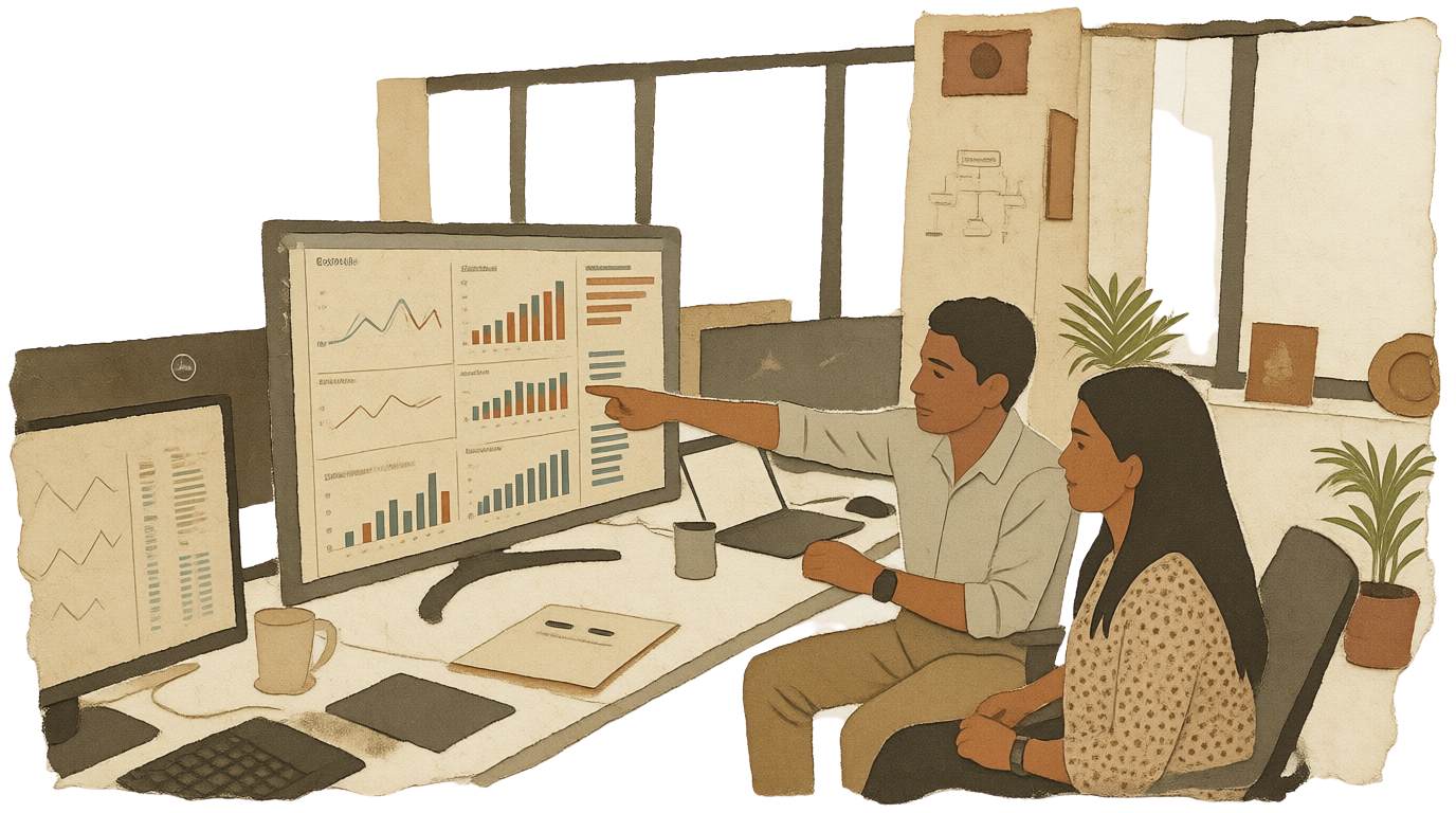 Analytics in AI and Technology – simple meaning, real examples, and how data drives decisions for tech jobs, IELTS speaking, and vocabulary learning.